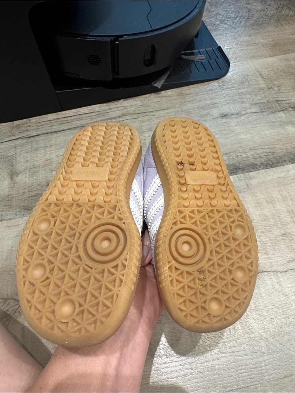 Adidas samba Kids Lace-Up Sneakers in Lavender and Mint - Picture 4 of 7